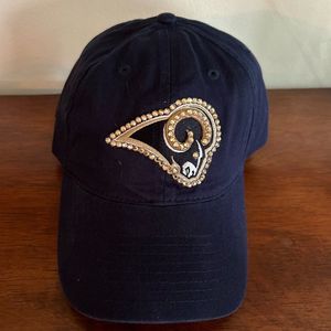 NFL St. Louis Rams Official Hat with Swarovski Rhinestone Bling